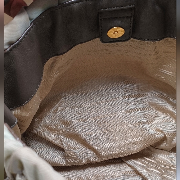 Prada Gray/KHAKI Nylon Full set bag - Picture 5 of 16
